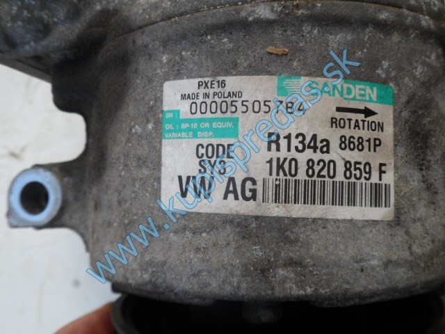kompresor klimatizácie na škodu octáviu 2 2,0tdi, 1K0820859F 
